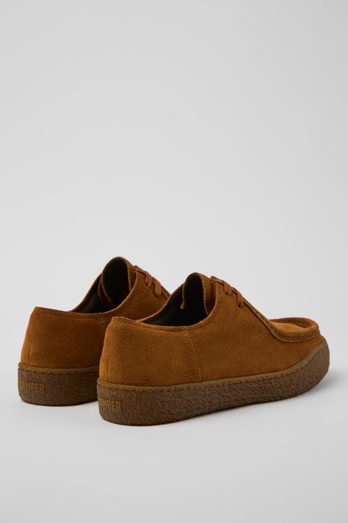 Peu Terreno Brown Nubuck Shoe for Men. arkadan görünümü