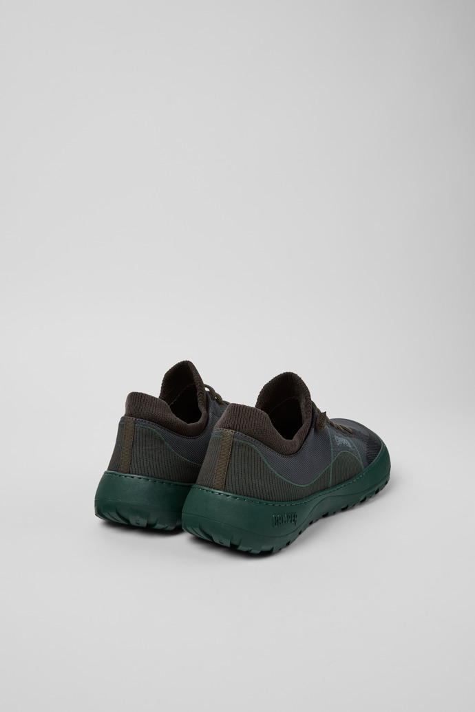 Back view of Peu Serra Gray Recycled PET Sneakers for Men.