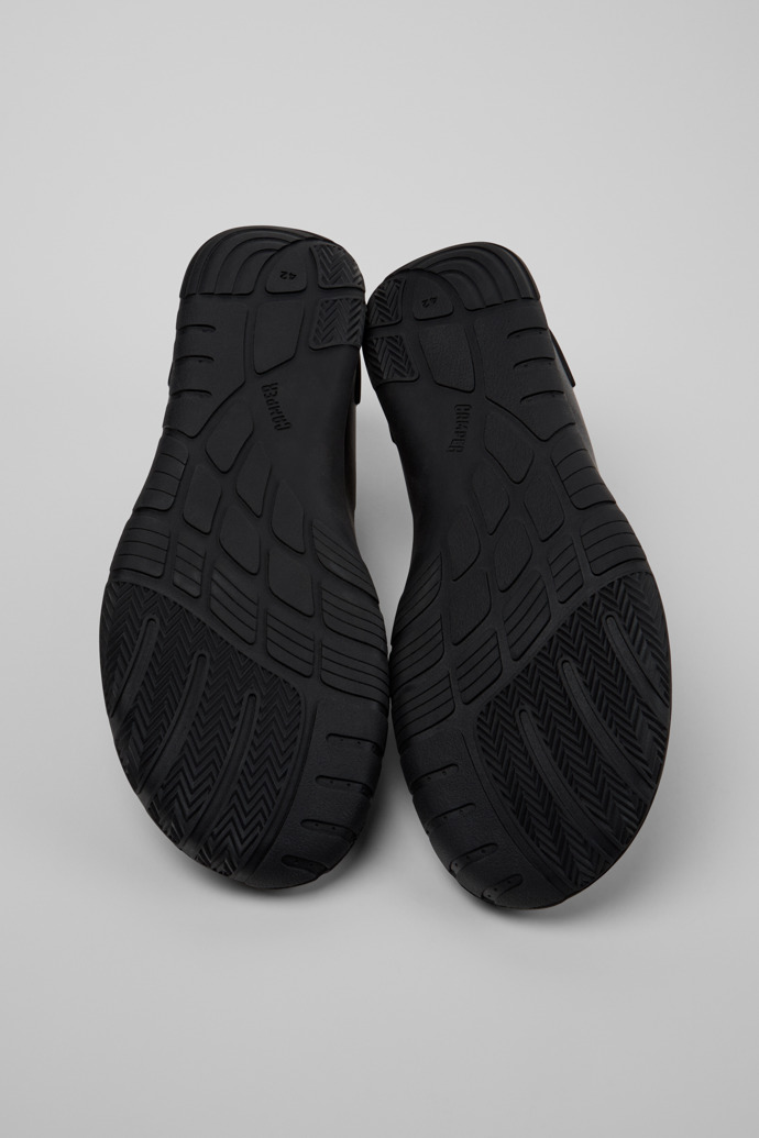 The soles of Path Black Textile Men's Sneakers.