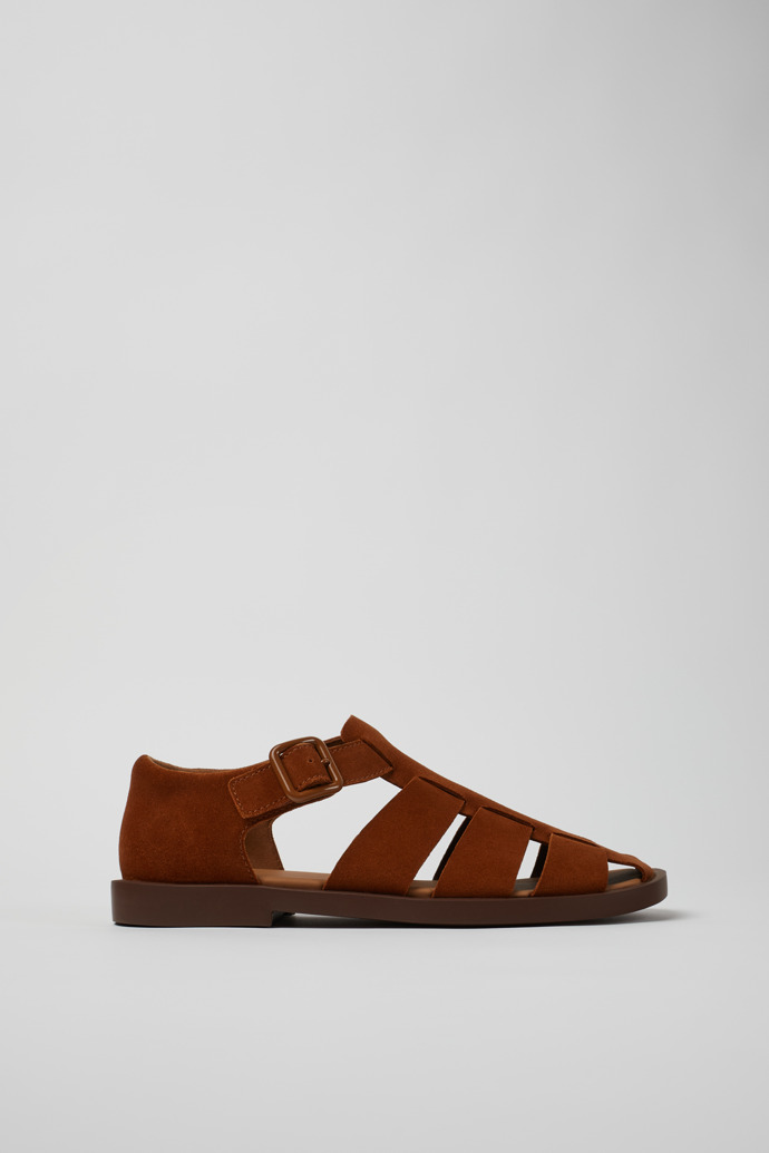 Side view of Don Brown Nubuck Sandals for Men.