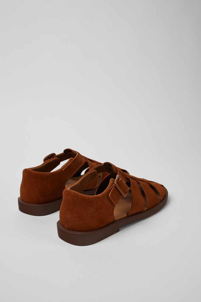 Don Sandales en nubuck marron pour homme.