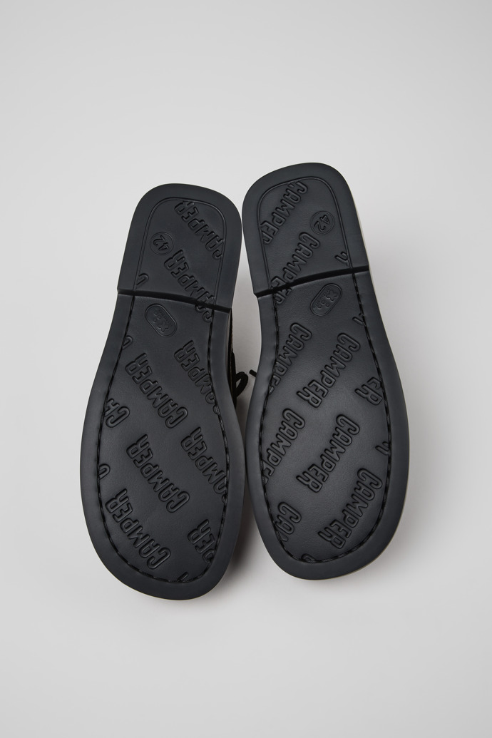 Don Mocassins/chaussures bateau en cuir noir Pour homme.