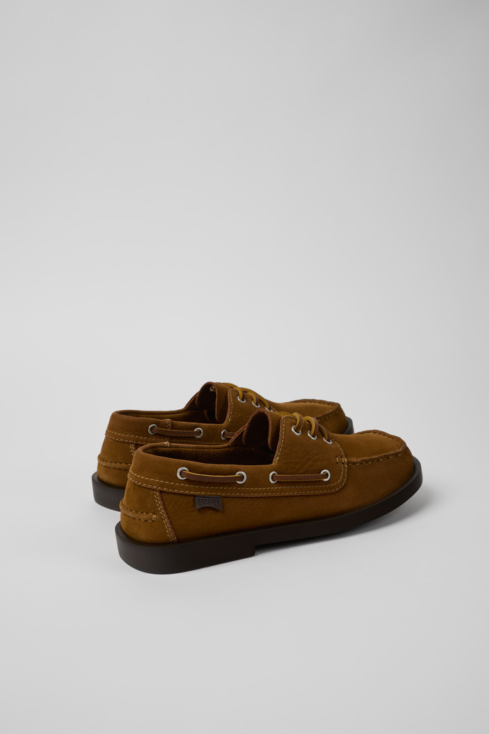 Back view of Don Brown Nubuck Leather Nautical Moccasins for Men.