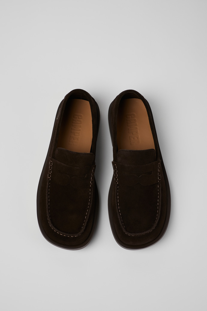 Overhead view of Don Brown Nubuck Men's Shoes.