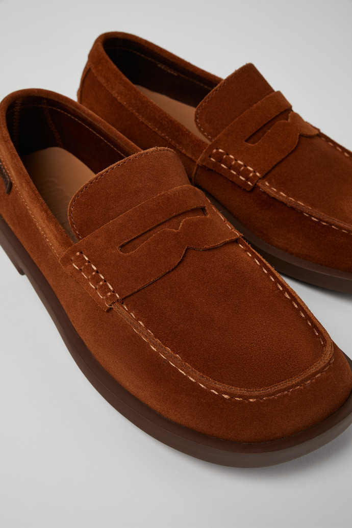 Don Chaussures en nubuck marron pour homme.