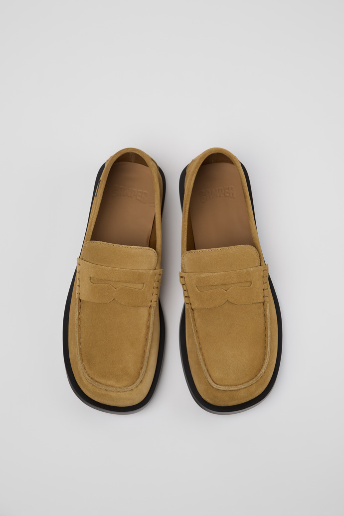 Overhead view of Don Brown Suede Leather Shoes for Men.