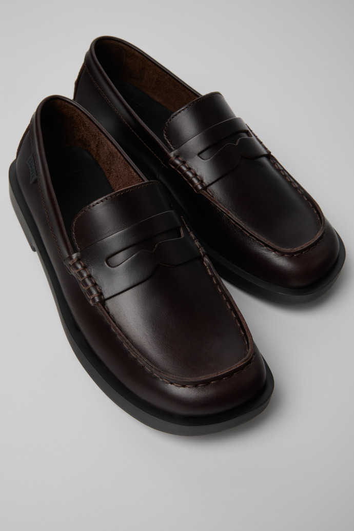 Don Chaussures en cuir marron pour homme.