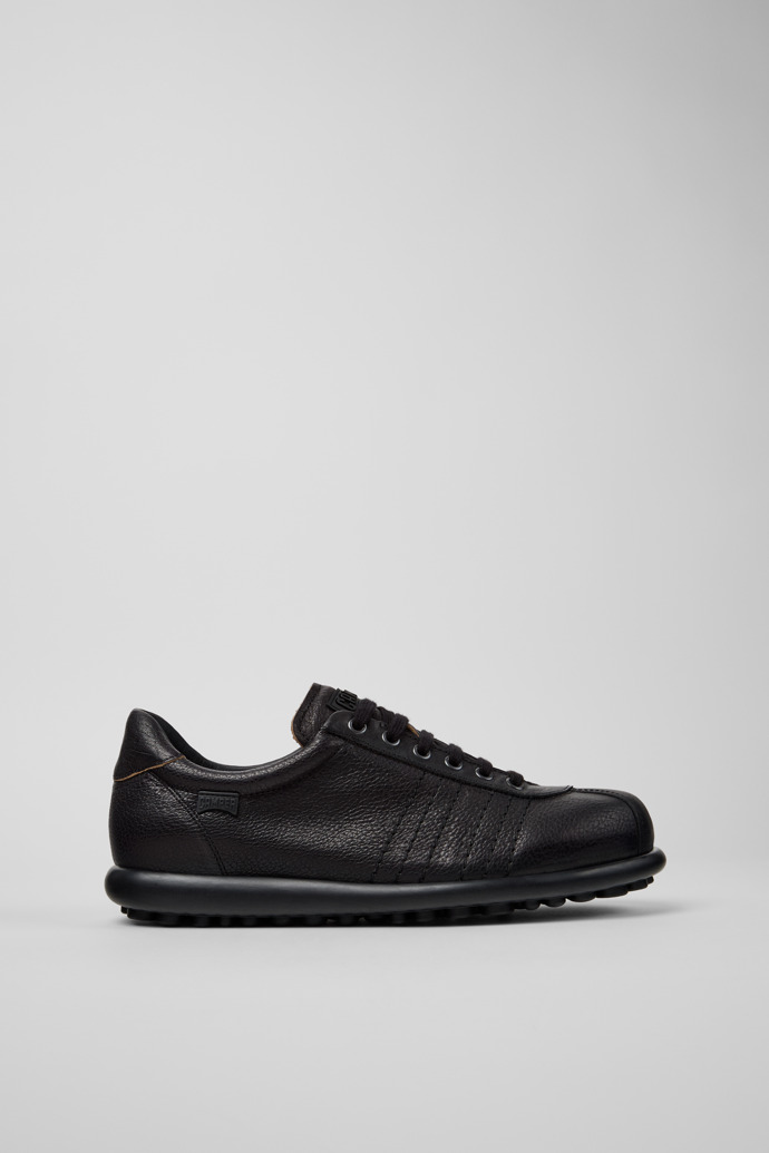 Side view of Pelotas Black Leather Shoes for Men.