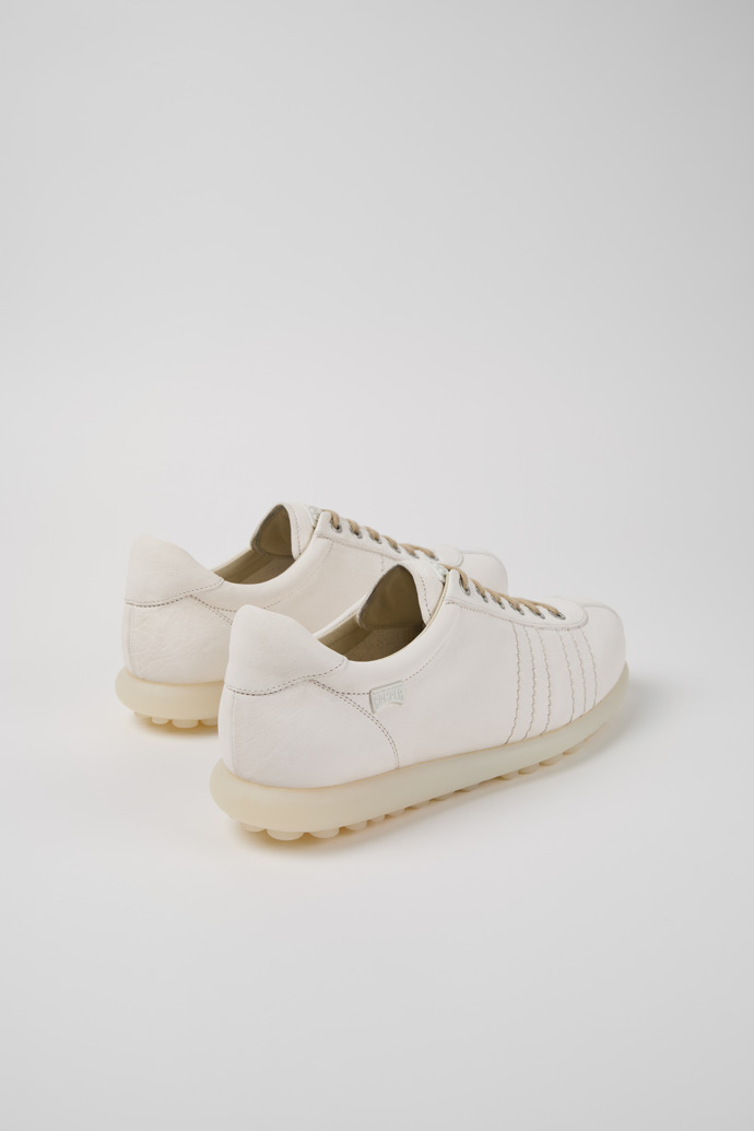 Back view of Pelotas White Leather Men's Shoes.