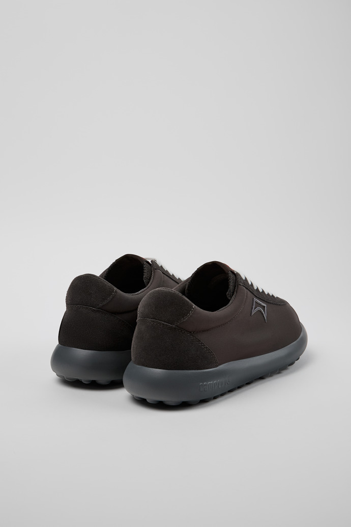 Back view of Pelotas XLite Gray Recycled PET and Nubuck Sneakers for Men.