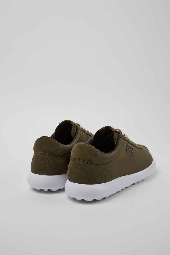 Back view of Pelotas XLite Green Recycled PET and Nubuck Men's Sneakers.