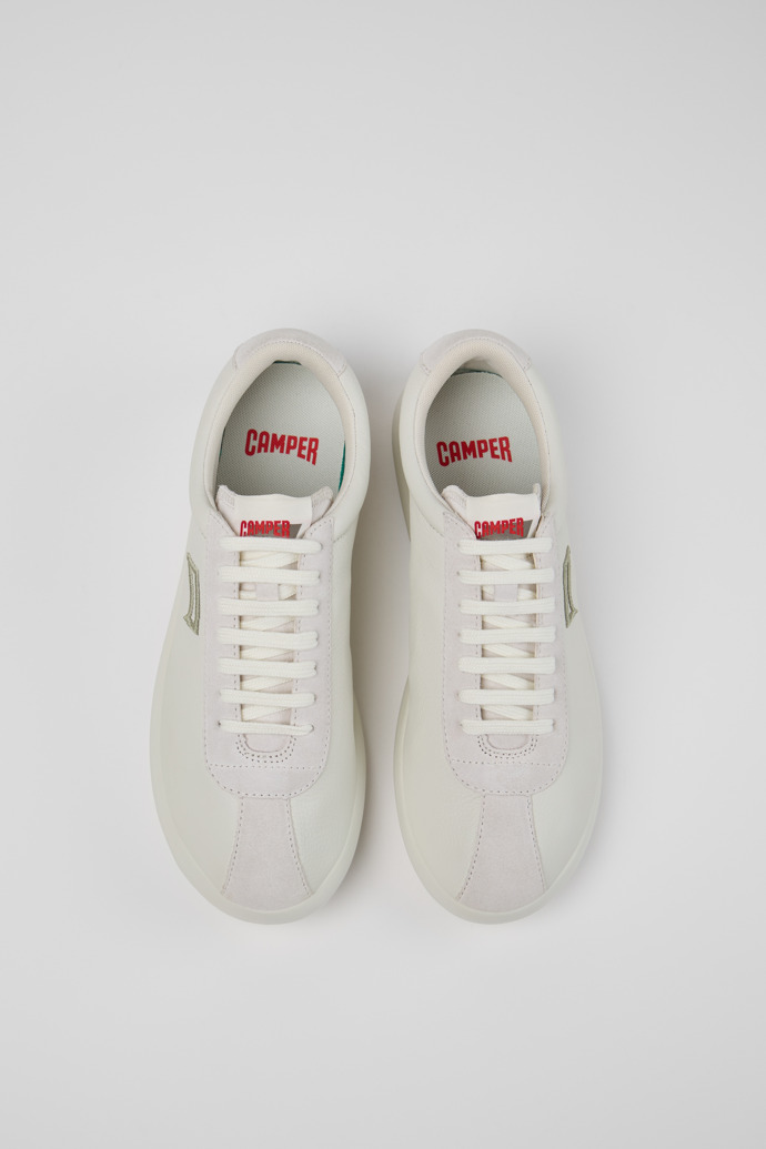 Pelotas XLF Sneakers blancas de piel y nobuk para hombre.