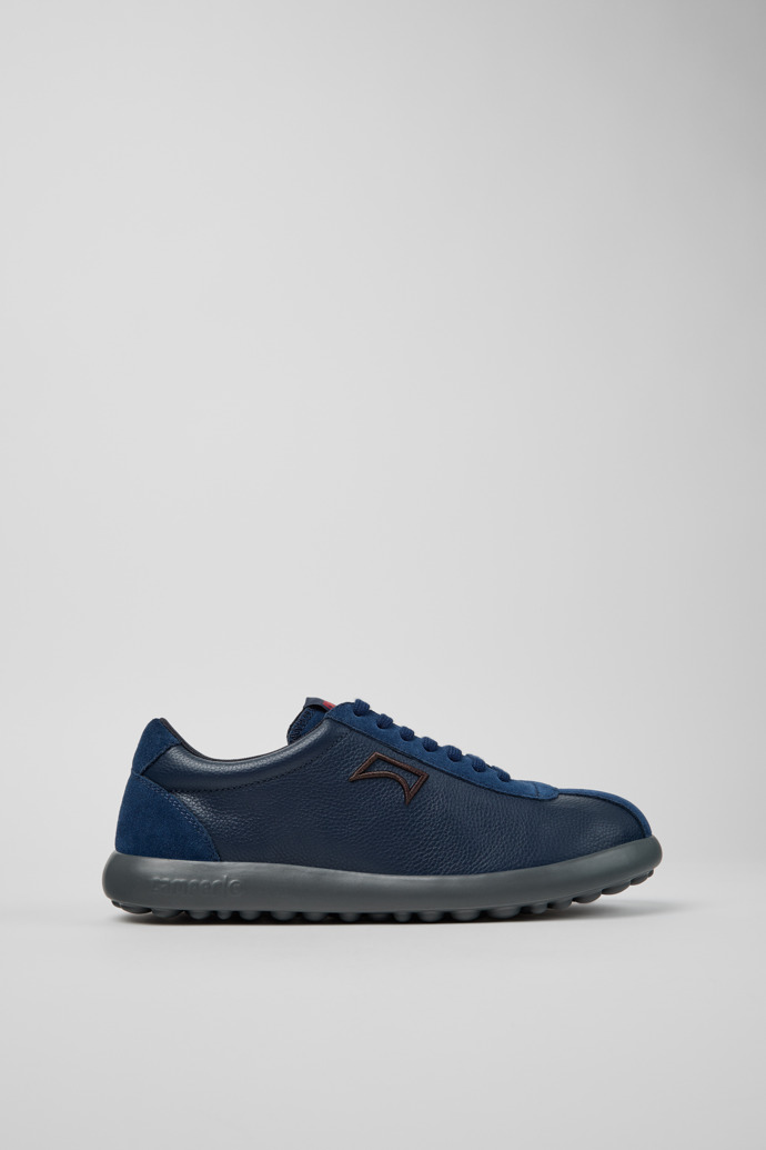 Pelotas XLF Blauer Herrensneaker aus Leder und Nubukleder.