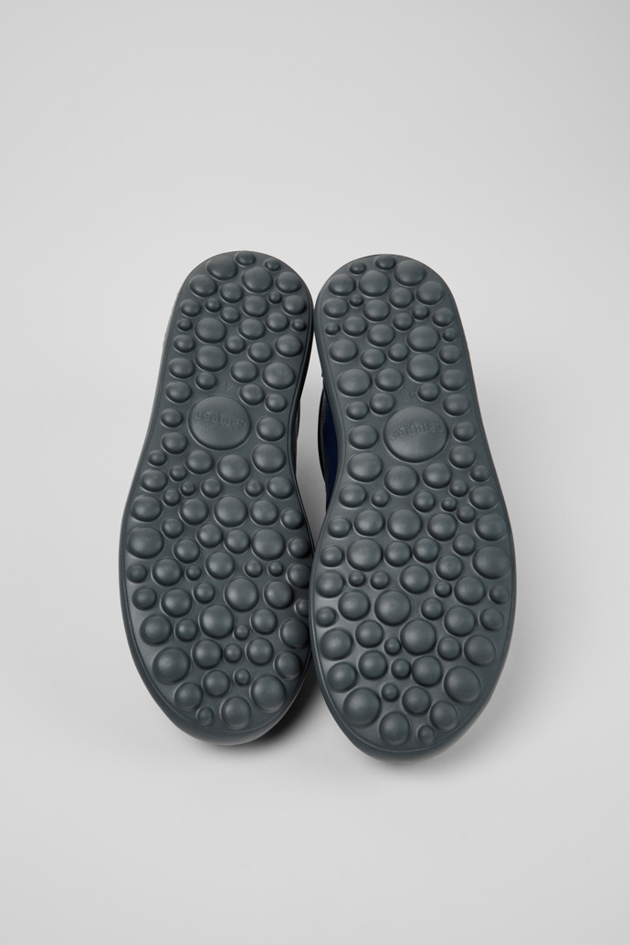 Pelotas XLF Blauer Herrensneaker aus Leder und Nubukleder.