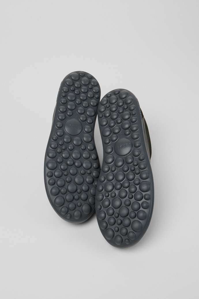 The soles of Pelotas XLF Green Leather and Nubuck Sneakers for Men.