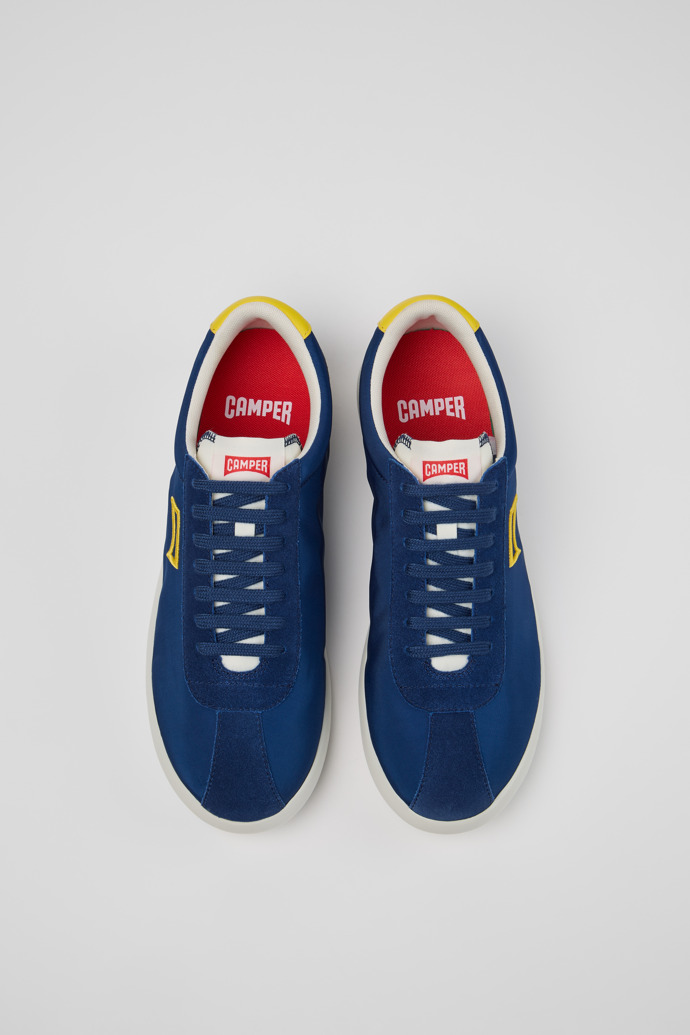 Overhead view of Pelotas XLF Multicolor Textile and Nubuck Leather Sneakers for Men.