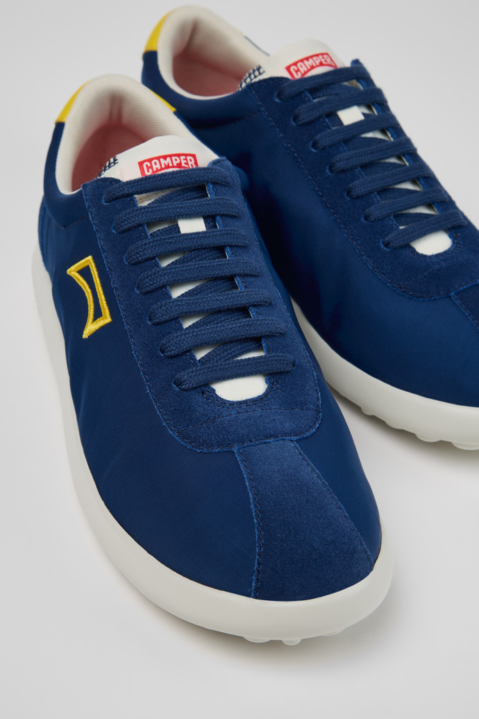 Close-up view of Pelotas XLF Multicolor Textile and Nubuck Leather Sneakers for Men.