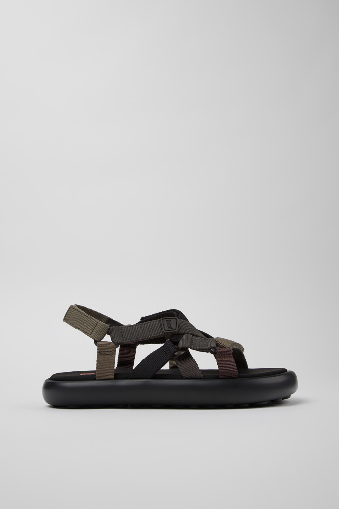 Side view of Twins Multicolor Recycled PET Sandals for Men.