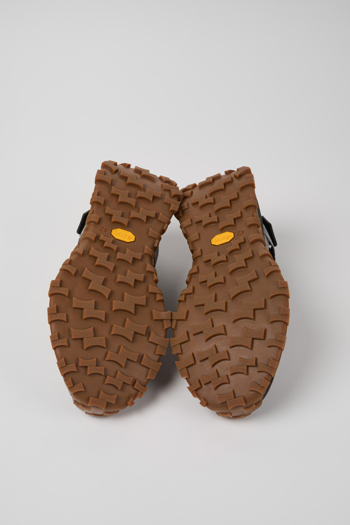 The soles of Drift Trail VIBRAM Gray Recycled PET and Nubuck Men's Sneakers.