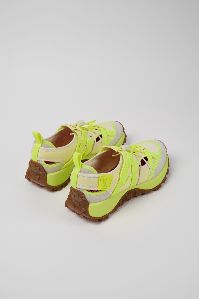 Back view of Drift Trail VIBRAM Multicolor Recycled PET and Nubuck Sneakers for Men.