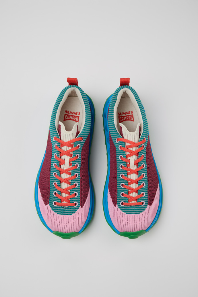 Overhead view of Camper x SUNNEI - PELOTISSIMA Multicolor Textile Sneakers for Men.