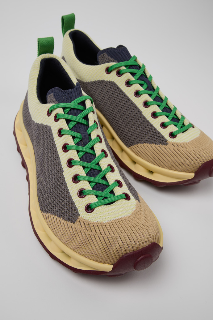 Close-up view of Camper x SUNNEI - PELOTISSIMA Multicolor Textile Sneakers for Men.