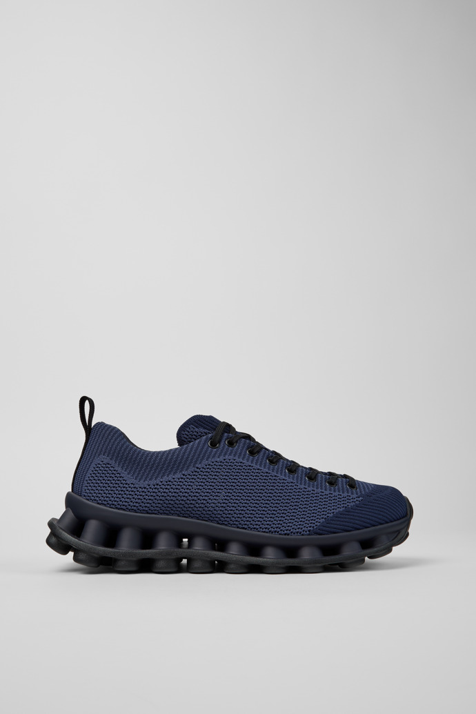 Side view of Camper x SUNNEI - PELOTISSIMA Blue and Black Textile Sneakers for Men.