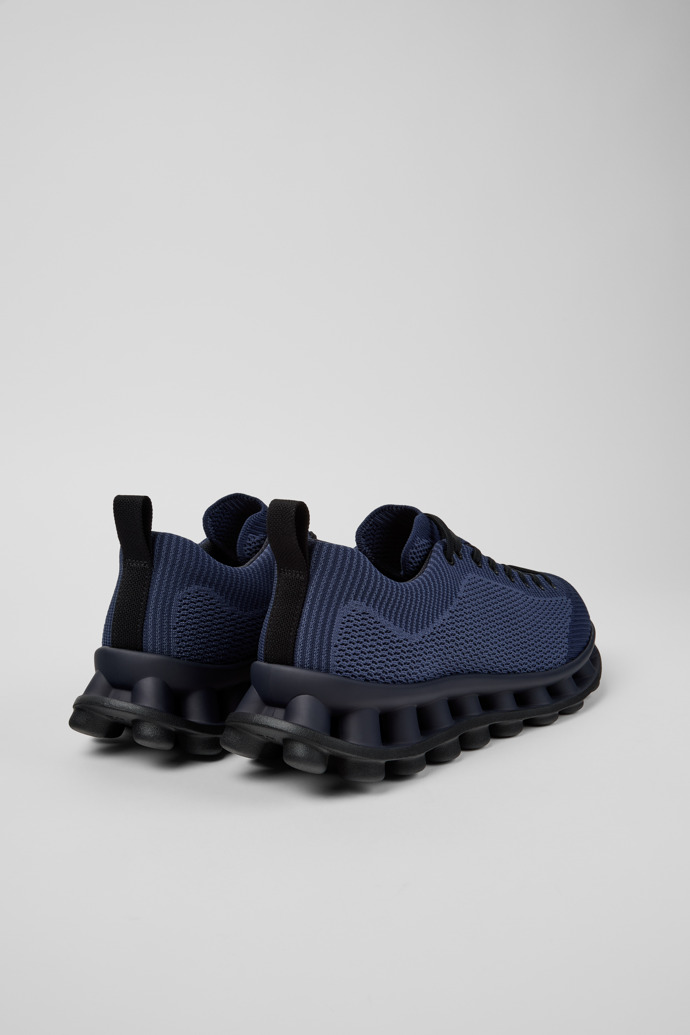Back view of Camper x SUNNEI - PELOTISSIMA Blue and Black Textile Sneakers for Men.