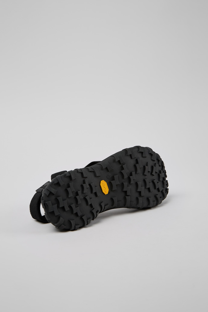 The soles of Drift Trail Sandal Black Recycled PET Sandals for Men.