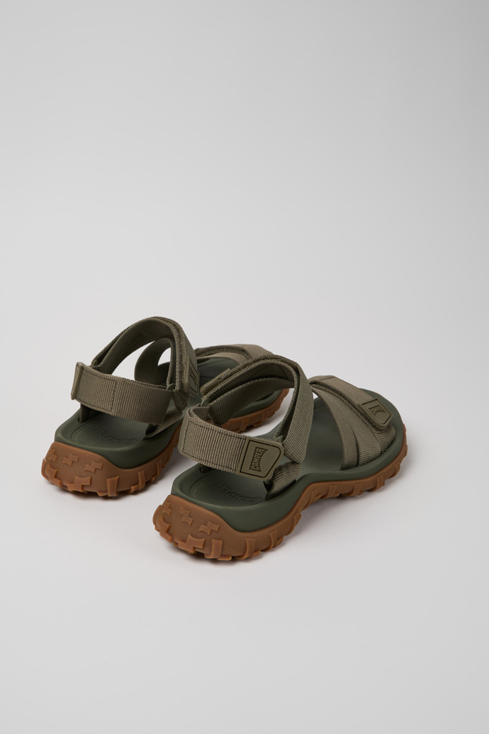 Back view of Drift Trail Sandal Green Recycled PET Sandals for Men.