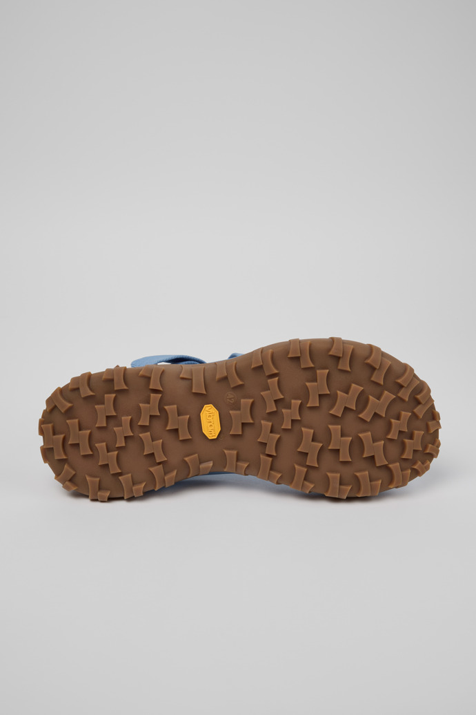 The soles of Drift Trail Sandal Blue Textile Sandals for Men.