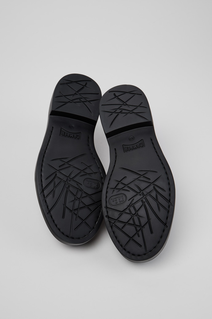 Twins Mocasini din piele negri pentru bărbați.