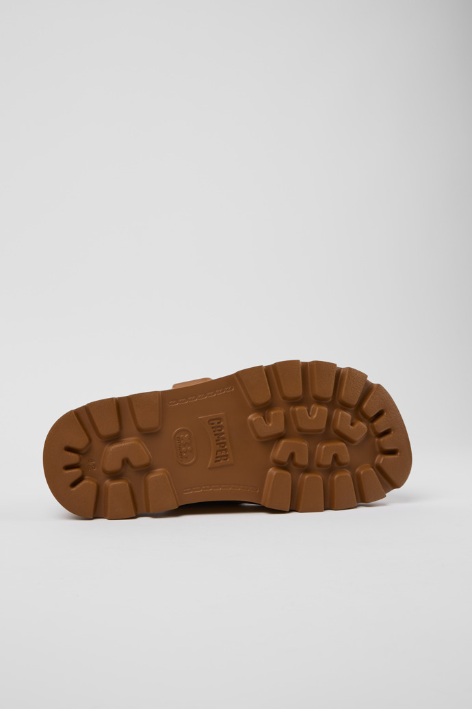 The soles of Brutus Sandal Brown Synthetic Sandals for Men.