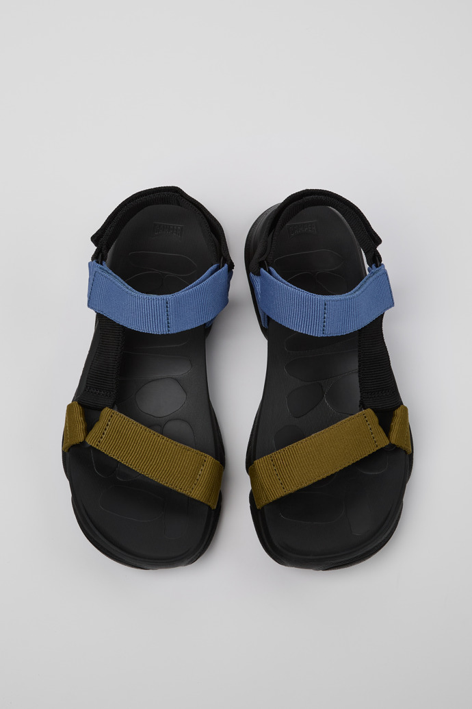 Overhead view of Karst Sandal Multicolor Recycled PET Sandals for Men.