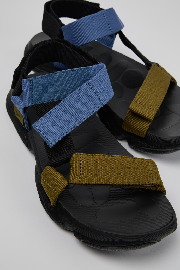 Close-up view of Karst Sandal Multicolor Recycled PET Sandals for Men.