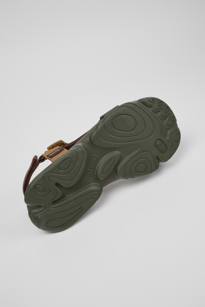 The soles of Karst Sandal Brown Textile Sandals for Men.