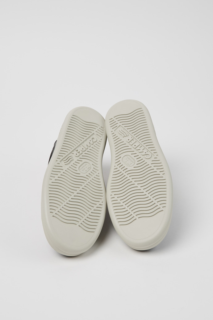 The soles of Runner Black Leather and Nubuck Sneakers for Men.