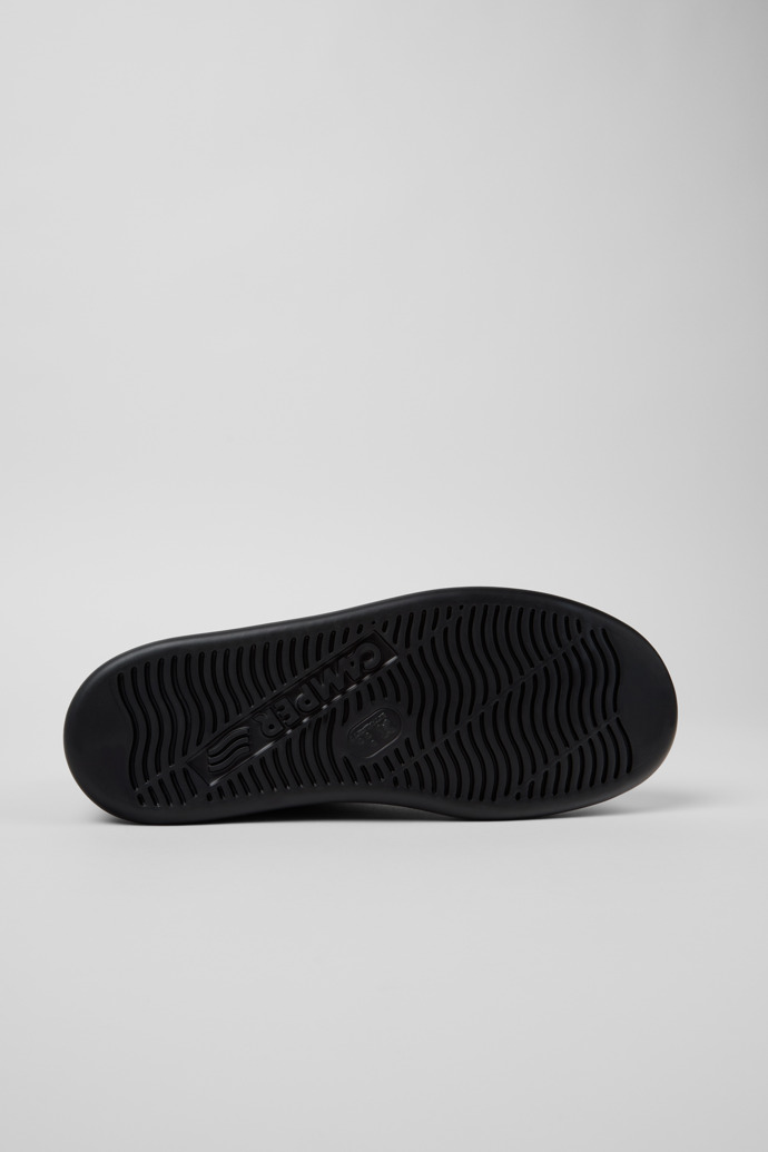 The soles of Runner Black Leather and Nubuck Sneakers for Men.