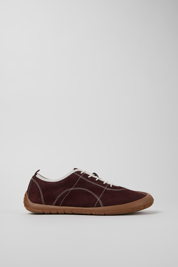 Peu Path Baskets en nubuck bordeaux pour homme.