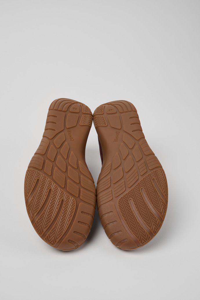 Peu Path Baskets en nubuck bordeaux pour homme.
