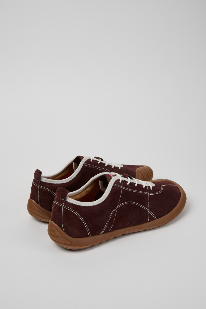 Peu Path Baskets en nubuck bordeaux pour homme.