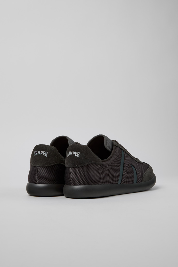 Back view of Pelotas Soller Gray Textile and Nubuck Sneakers for Men.