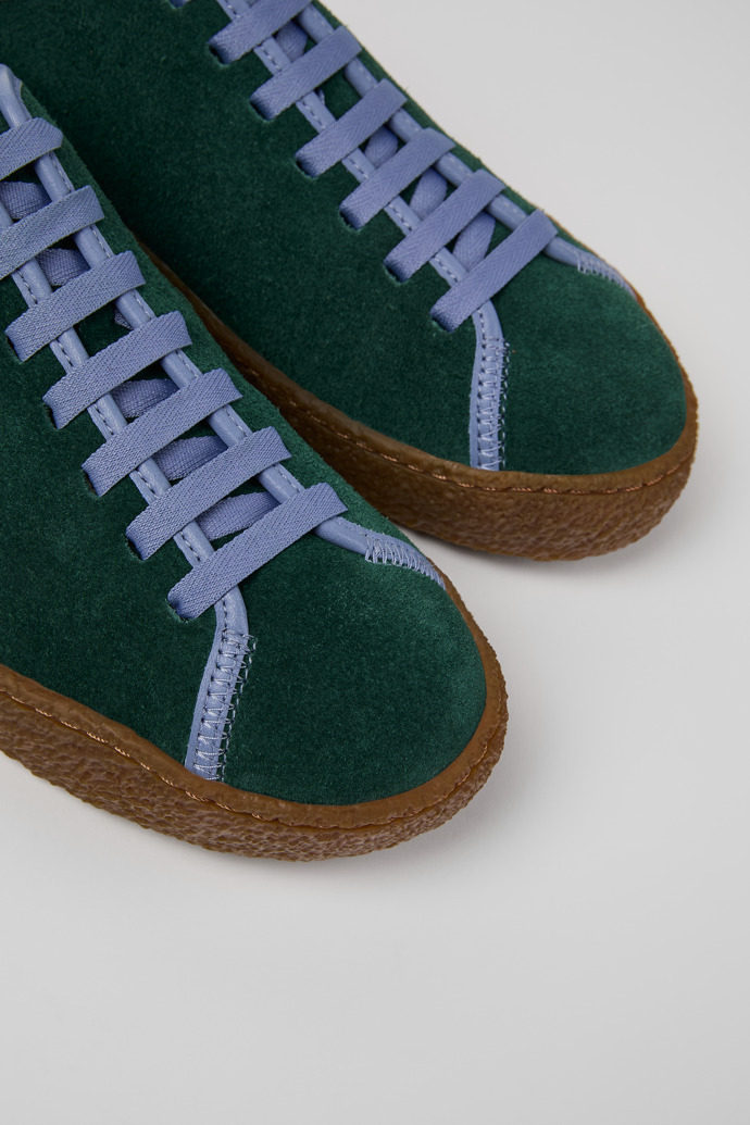 Close-up view of Peu Terreno Multicolor Suede and Leather Shoes for Men.
