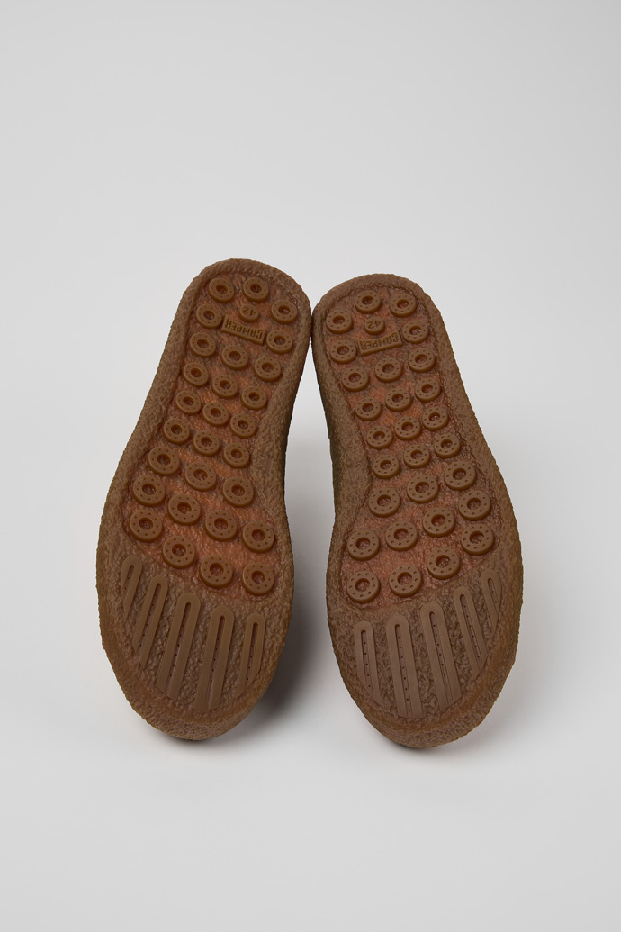 The soles of Peu Terreno Multicolor Suede and Leather Shoes for Men.