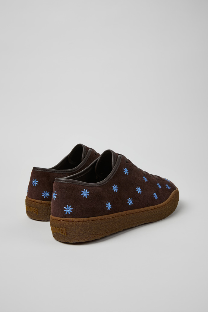 Peu Terreno Zapatos de ante y piel marrón y azul para hombre.