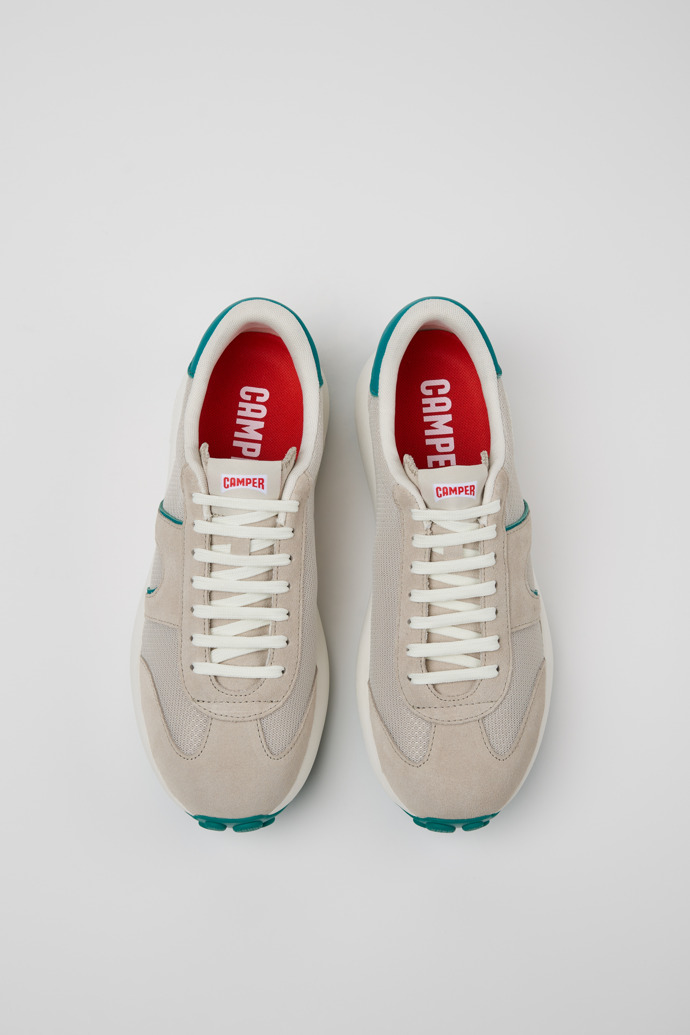 Overhead view of Pelotas Athens Multicolor Recycled PET and Nubuck Sneakers for Men.