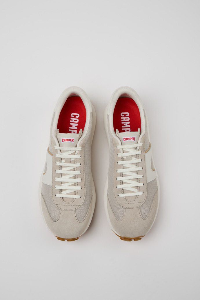 Overhead view of Pelotas Athens Multicolor Recycled PET and Nubuck Sneakers for Men.