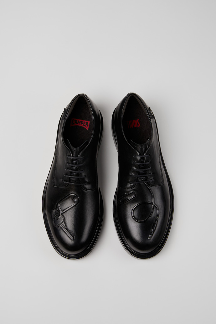 Twins Zapatos negros de piel para hombre.