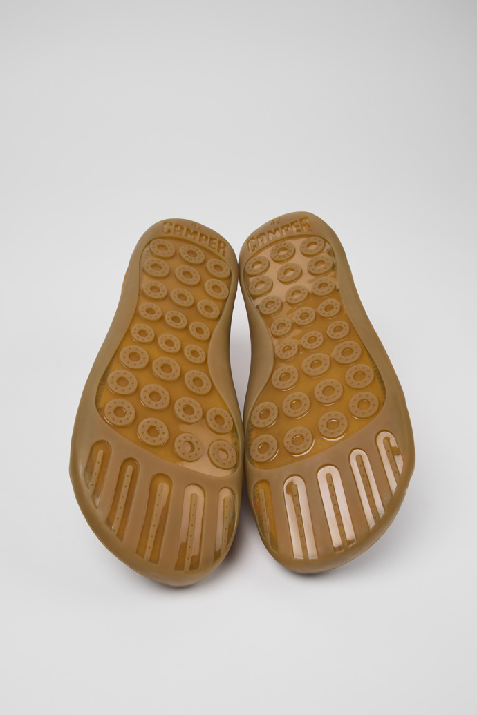 The soles of Twins Multicolor Suede and Leather Shoes for Men.