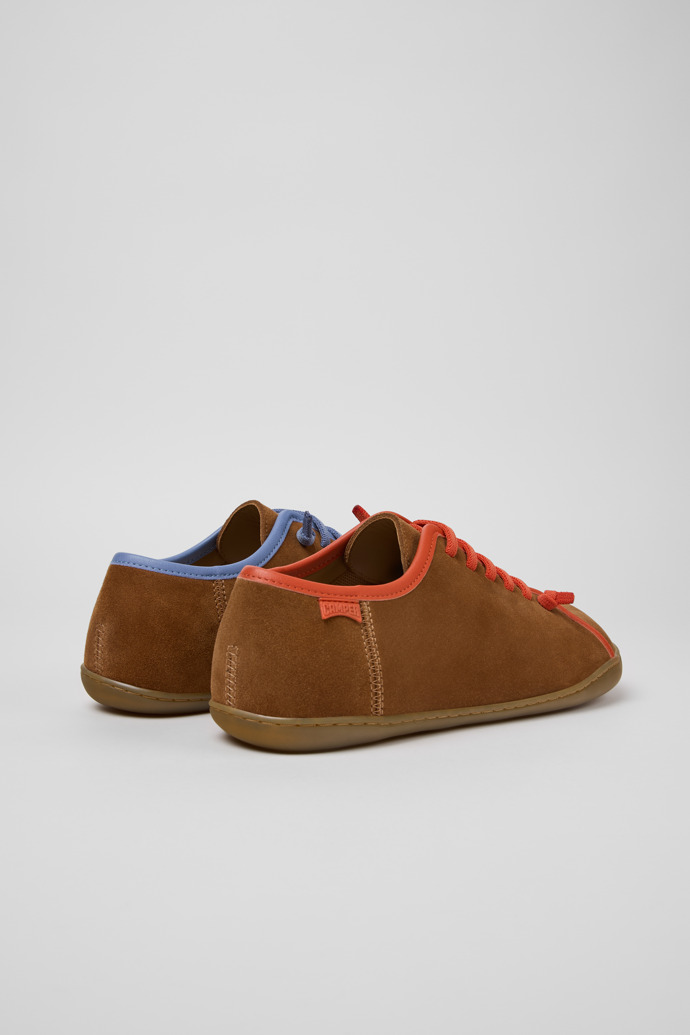 Back view of Twins Multicolor Suede and Leather Shoes for Men.